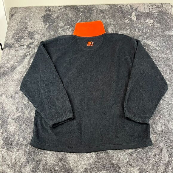 Vtg Starter NHL Philadelphia Flyers 1/4 Zip Mock Neck Fleece Pullover Men's L* - Picture 9 of 11